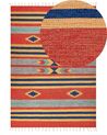 Kelim Teppich Baumwolle mehrfarbig 200 x 300 cm geometrisches Muster Kurzflor HATIS_869537