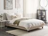 Fabric EU Double Size Bed Beige ROANNE_721516