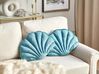 Set of 2 Velvet Seashell Cushions 47 x 35 cm Blue CONSOLIDA_889465