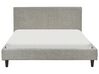 EU Double Size Bed Light Grey FITOU_875859