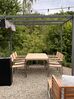 Conjunto de jardim com mesa 200 x 90 cm e 6 cadeiras em aço e madeira de teca VIAREGGIO_824816