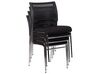 Set of 4 Plastic Conference Chairs Black SEDALIA_902603