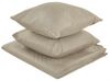 Embossed Bedspread and Cushions Set 160 x 220 cm Taupe SHUSH_821991