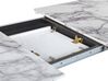 Matbord hopfällbart 160/200 x 90 cm marmor effekt/svart MOSBY_793879