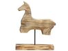 Dekofigur zertifiziertes Holz hellbraun Pferd 48 cm COLIMA_791689