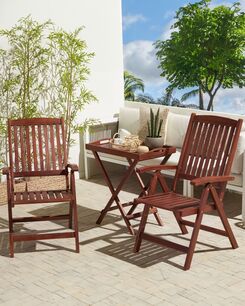 Puutarhatuolit 2kpl setti akaasiapuu TOSCANA