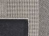 Teppich Wolle grau / blau 160 x 230 cm Streifenmuster Kurzflor AKKAYA_823287