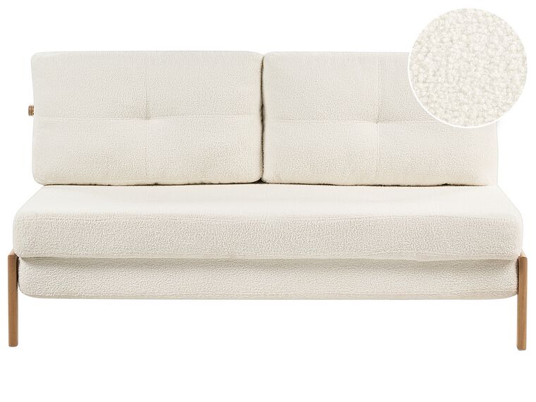 Sofa rozkładana boucle biała EDLAND_899469