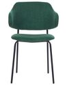 Conjunto de 2 sillas de comedor verde oscuro/negro KENAI_874474
