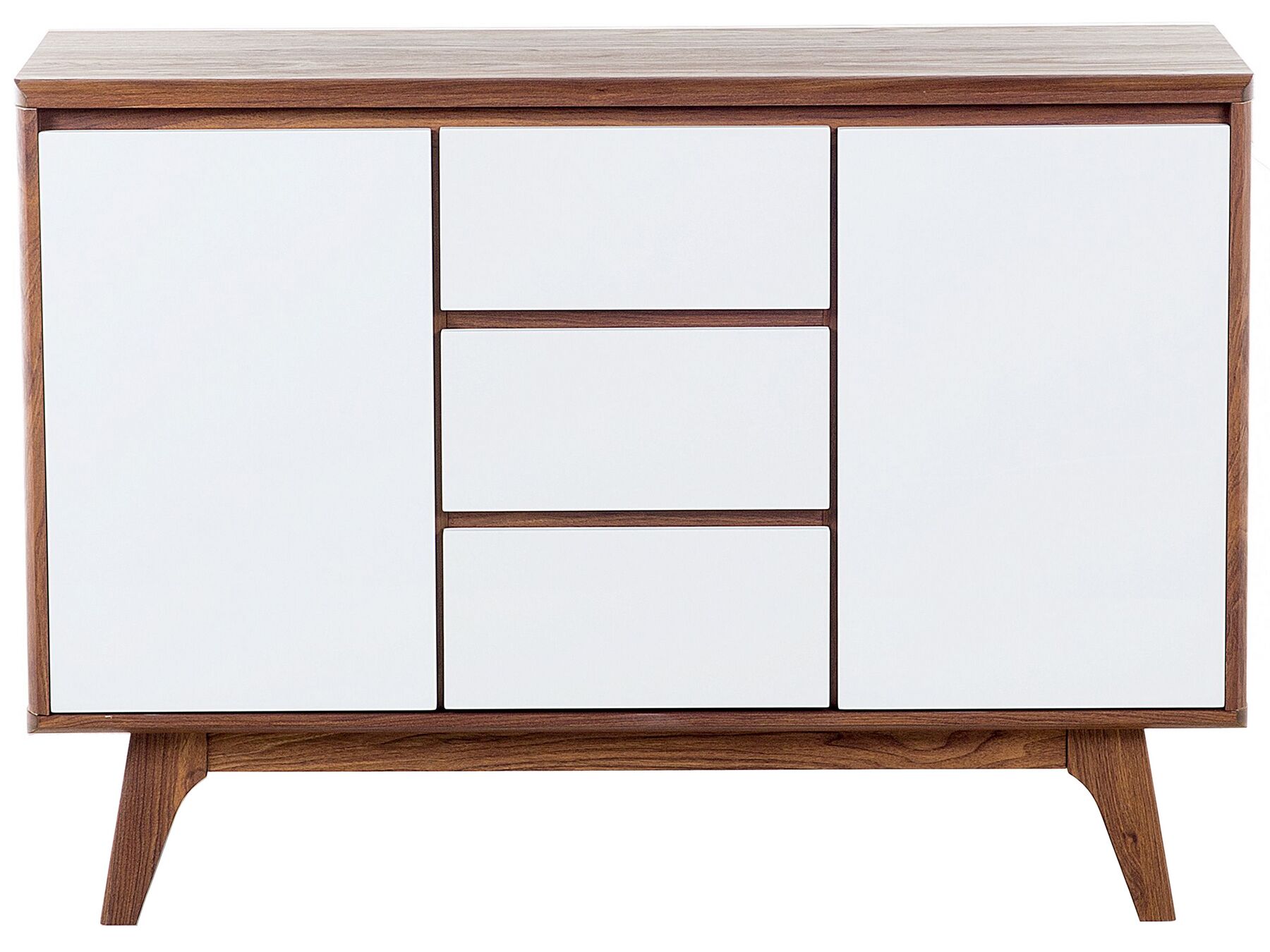 Scandinavian Dresser 2 Cabinets 3 Drawer MDF Plate White Pittsburgh-