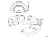 Sofa półokrągła 7-osobowa modułowa szara ROTUNDE_794023