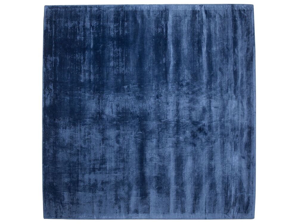 Viscose Area Rug 200 x 200 cm Navy Blue GESI Beliani.co.uk