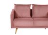 2-Sitzer Sofa Samtstoff rosa mit goldenen Beinen MAURA_789385