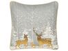 Set of 2 Cotton Cushions Christmas Motif 45 x 45 cm Grey AECHMEA_887588