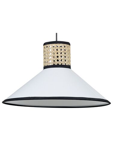 Lámpara de techo de poliéster/ratán/algodón natural/blanco/negro 188 cm MANTUA