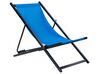 Cadeira de jardim dobrável azul e preta LOCRI II_857183