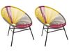 Lot de 2 chaises de jardin rose et jaune ACAPULCO_717916