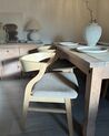 Conjunto de 2 sillas de comedor de madera clara y beige MAROA_913547