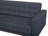 Right Hand Modular Fabric Sofa with Ottoman Dark Grey ABERDEEN_717888