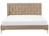 Bed fluweel taupe 140 x 200 cm LIMOUX_867177