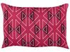 Conjunto 2 almofadas decorativas de jardim padrão geométrico rosa 40 x 60 cm MEZZANO_881445
