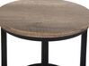 Conjunto de 2 mesas auxiliares madera oscura/negro DIXIE_735553