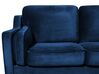3-Sitzer Sofa Samtstoff dunkelblau LOKKA_704386