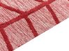 Teppich Baumwolle rot 140 x 200 cm geometrisches Muster SIVAS_839704
