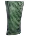 Glass Flower Vase 26 cm Dark Green MARPISSA_838293