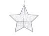 Venkovní závěsná hvězda s LED osvětlením 58 cm stříbrná KURULA_812487