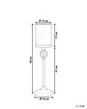 Candelero de vidrio/metal plateado 58 cm COTUI_790858