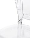 Spisebordsstol gennemsigtig plast sæt af 2 VERMONT_691730