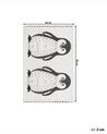 Kinderteppich Baumwolle weiß / schwarz 60 x 90 cm Pinguin-Muster HAJDARABAD_790909