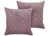 Set di 2 cuscini velluto rosa 45 x 45 cm LARKSPUR_838395