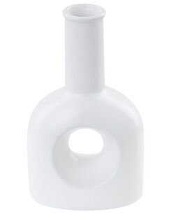 Kukkamaljakko posliini valkoinen 22 cm THEBES