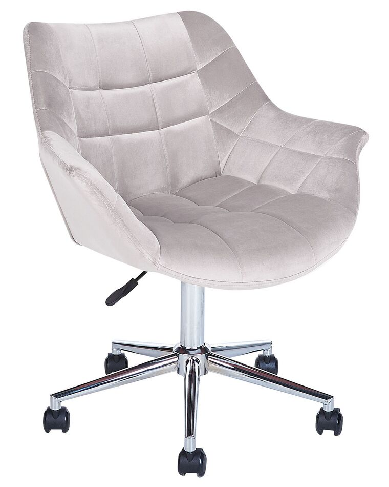 Velvet Desk Chair Grey LABELLE_854940