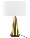 Tischlampe hellbeige / gold 60 cm Trommelform SANDON_877552