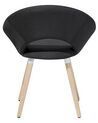 Set of 2 Fabric Dining Chairs Black ROSLYN_696280