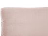 Cama con somier de terciopelo rosa pastel/negro 160 x 200 cm MELLE_829959