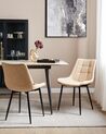Set of 2 Faux Leather Dining Chairs Beige MELROSE II_905377