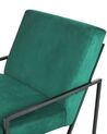 Sessel Samtstoff smaragdgrün / schwarz DELARY_891303