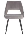 Set of 2 Velvet Dining Chairs Grey ANSLEY_774207