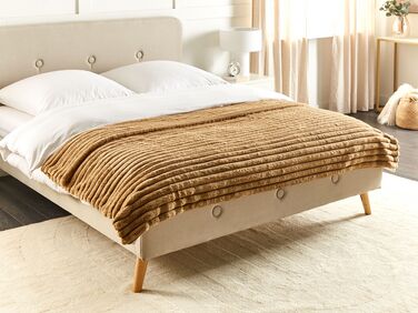 Bedspread 150 x 200 cm Light Brown RAKYA