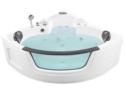 Kulmaporeamme LED-valot valkoinen 197 x 140 cm MARTINICA II Kulmaporeamme LED-valot valkoinen 197 x 140 cm MARTINICA II