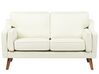 2 Seater Fabric Sofa Off-White LOKKA_893703