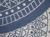 Vloerkleed polyester blauw/wit ⌀ 140 cm YALAK_734625
