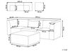 3místná manšestrová modulární pohovka s taburetem béžová LEMVIG_869324