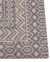 Teppich Jute beige / grau 160 x 230 cm geometrisches Muster Kurzflor BAGLAR_853385