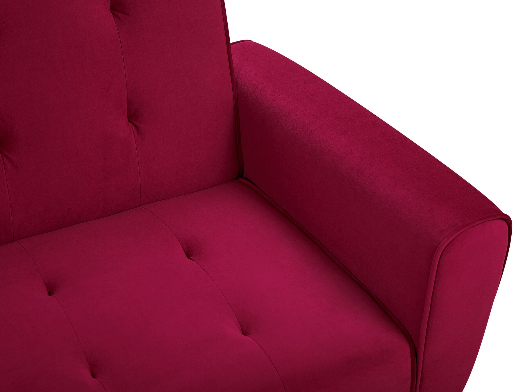 Velvet Sofa Bed Burgundy SELNES Beliani.co.uk