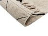 Teppich Baumwolle beige / schwarz 160 x 230 cm geometrisches Muster Kurzflor ERLER_840022
